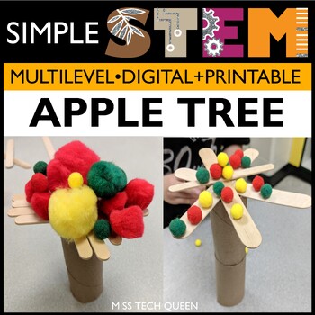 Preview of Fall STEM Activities Apple Tree Johnny Appleseed October Nov STEAM Challenge