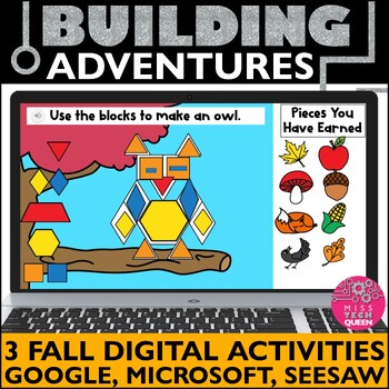 Preview of Fall STEM Activities Digital Building Google Classroom Activities November