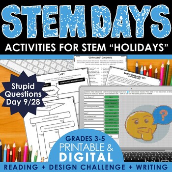 Preview of Fall STEM Activities for Reading & Writing + Design Challenge: Questions Day