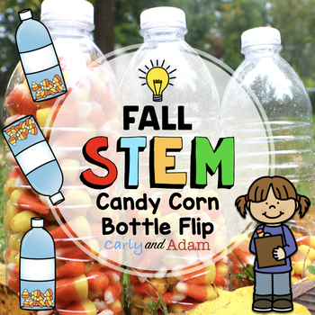 Preview of Candy Corn Water Bottle Flipping Fall STEM Activity