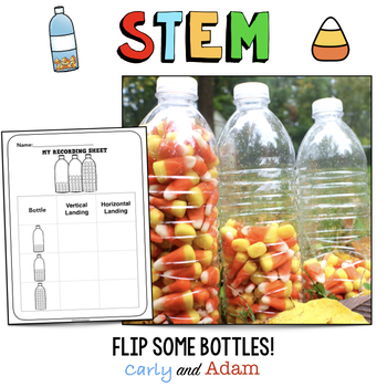 Candy Corn Water Bottle Flipping Fall STEM Activity