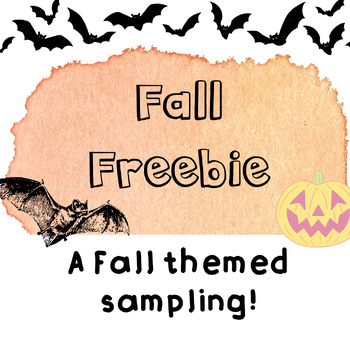 Preview of Fall Sampler including Halloween, pumpkins, Fall and Thanksgiving freebies