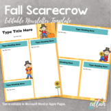 Fall Scarecrow Newsletter for WORD or PAGES_Generation 2
