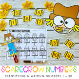 Fall Scarecrow Numbers - Identifying and Writing Numbers 1 - 20