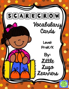Preview of Fall Scarecrow Vocabulary Cards