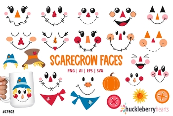 Fall Scarecrows by Huckleberry Hearts | TPT