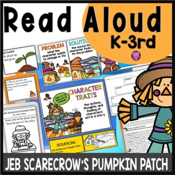 Preview of Fall Scarecrows - Jeb Scarecrow's Pumpkin Patch Read Aloud Reading Activities