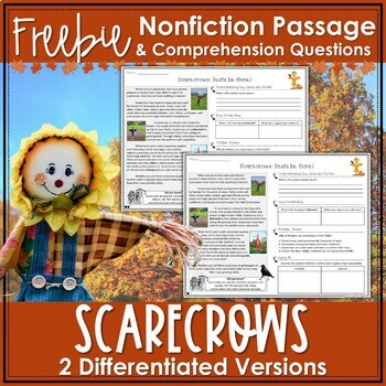 Preview of Fall Scarecrows Nonfiction Passage FREEBIE