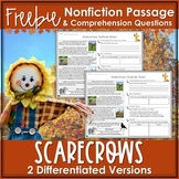 Fall Scarecrows Nonfiction Passage FREEBIE