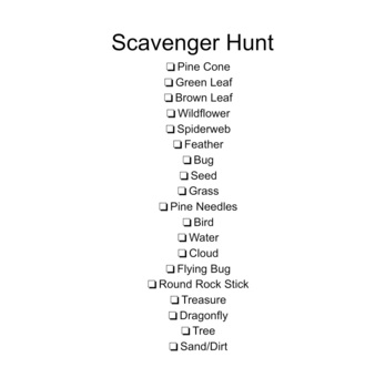Preview of Fall Scavenger Hunt