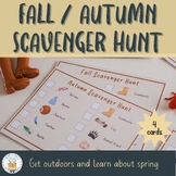 Fall Scavenger Hunt - Indoor & Outdoor Autumn Game for Ear