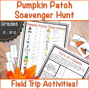 Preview of Fall Scavenger Hunt | Pumpkin Patch Field Trip Activities | Field Trip Activity
