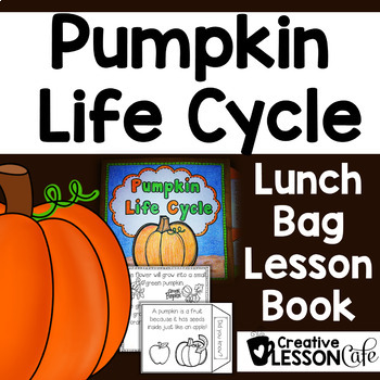 Preview of Fall Science Life Cycle of a Pumpkin | Brown Bag Book | First and Second Grade