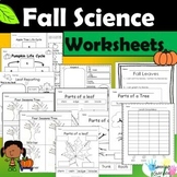 Fall Science Worksheets {Trees and Leaf Life Cycle}