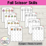 Fall Scissor Skills Worksheets - Preschool | PreK | Kindergarten
