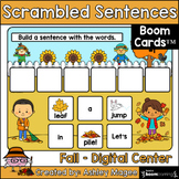 Fall Scrambled Sentences - Boom Cards - Digital Distance Learning