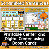 Fall Scrambled Sentences Center - Printable and Digital or