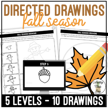 Preview of Fall Season Art Directed Drawing Worksheets
