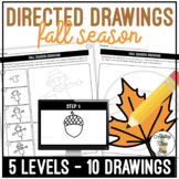 Fall Season Art Directed Drawing Worksheets