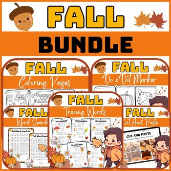 Preview of Fall Season BUNDLE Activities | Autumn  | Printable November Worksheets