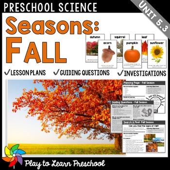 Preview of Fall Season - Planet Earth Preschool PreK Science Centers