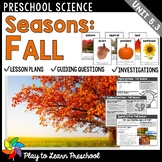 Fall Season - Planet Earth Preschool PreK Science Centers