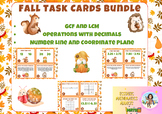 Fall Seasonal Task Cards Bundle - 6th Grade Math