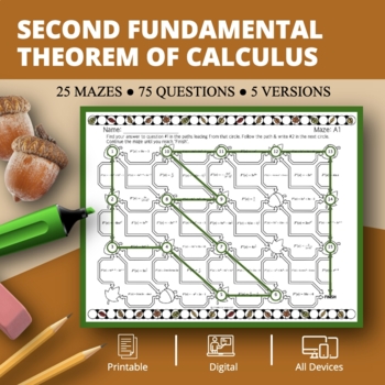 Preview of Fall: Second Fundamental Theorem of Calculus Maze Activity