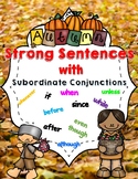 subordinating conjunctions worksheet teachers pay teachers