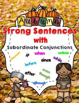 Preview of Subordinating Conjunctions Worksheets For Fall (RTI)