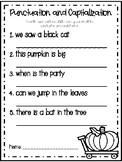 Fall Sentence Practice - Punctuation and Capitalization