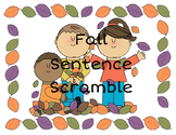 Fall Sentence Scramble