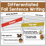 Fall Sentences Write the Room | Differentiated