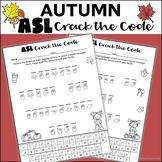 Fall September ASL Crack the Code Activity