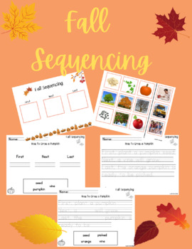 Fall Sequencing 4 Writing Activities by Msalexteaches1st | TpT