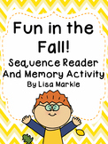 Fall Sequencing Emergent Reader and Memory Cards for Presc