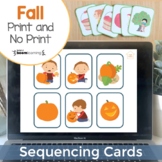Fall Sequencing Picture Cards | Speech Therapy Printable a