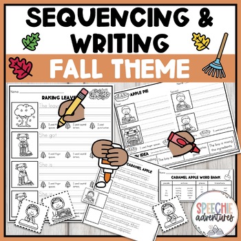 Preview of Fall Sequencing and Writing Worksheets