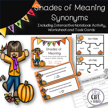 Preview of Fall Shades of Meaning - Synonyms