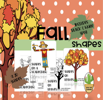 Preview of Fall Shapes: Leaves on Trees and Scarecrows