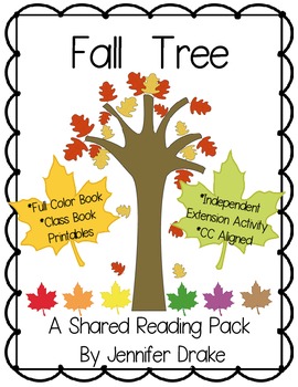 Preview of Fall Shared Reading Pack **Fall Tree**  Book, Class Story Re-Write, Reader