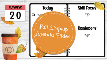 Preview of Fall Shiplap Agenda Slides