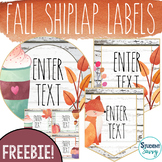 Fall Shiplap Editable Labels for the Classroom | Day 1 Freebie