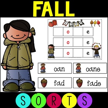 Preview of Fall Short and Long Vowel Word Sorts