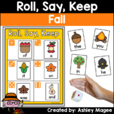Fall Sight Word Activity Roll, Say, Keep with First 300 Fr