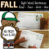 Fall Sight Word Sentences