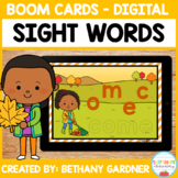 Fall Sight Words - Mix and Fix - Boom Cards - Distance Learning