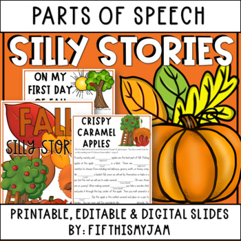 Preview of Fall Silly Stories | Parts of Speech | Digital Included