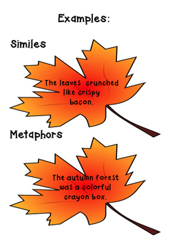 fall similes metaphors calley