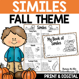 Fall Similes Activities and Worksheets | Figurative Language